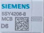 Siemens Leitungsschutzschalter 5SY4206-8 MCB D6 + 5ST301.AS TOP ZUSTAND