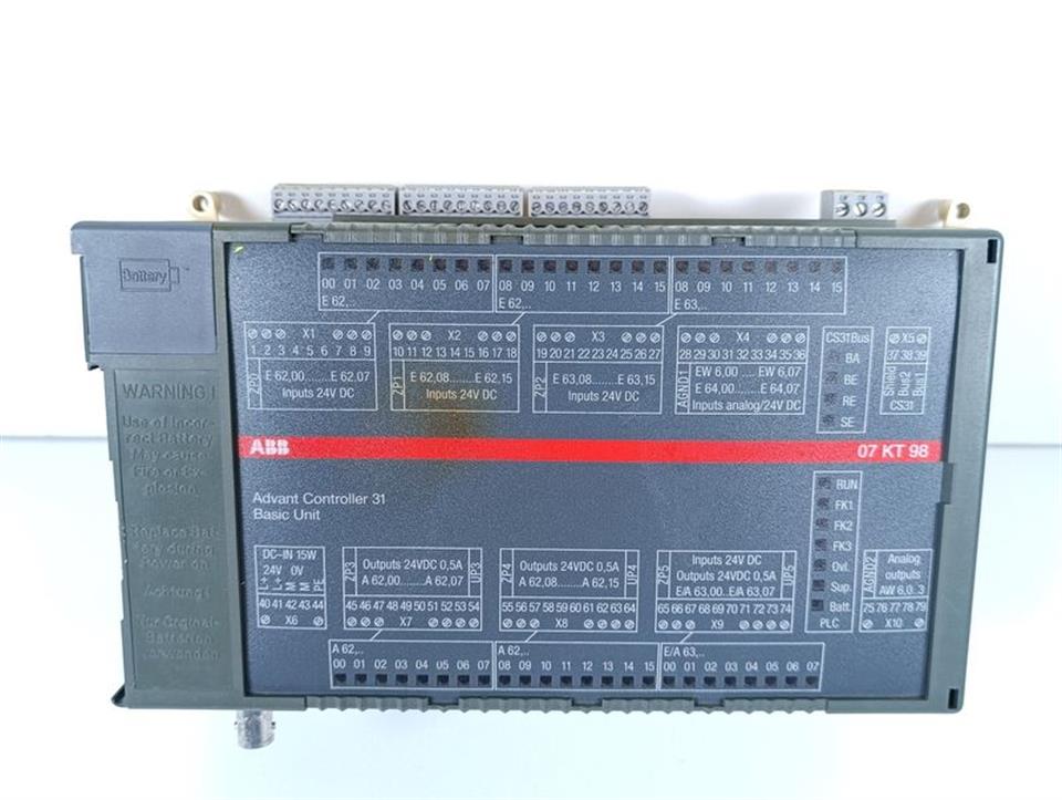 ABB 07 KT 98 Advant Controller 31 Basic Unit GJR5253100R0160 07KT98C TESTED