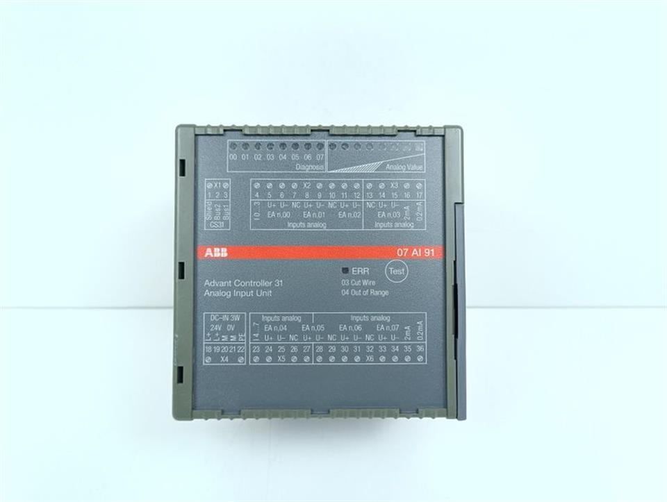 ABB Advant Controller Analog I/O GJR5251600R0202 07AI91 F1 TESTED TOP ZUSTAND