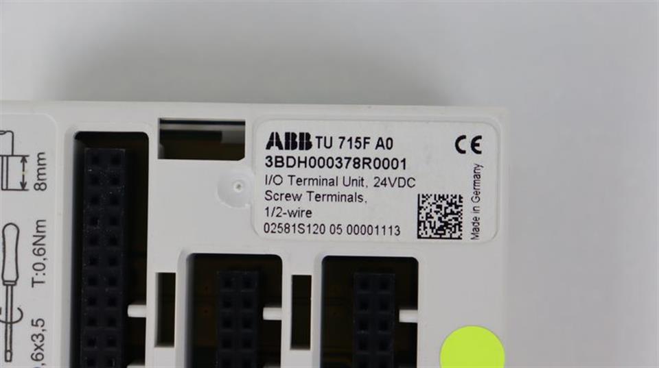 ABB TU 715F A0 Terminal Unit 3BDH000378R0001 TOP ZUSTAND