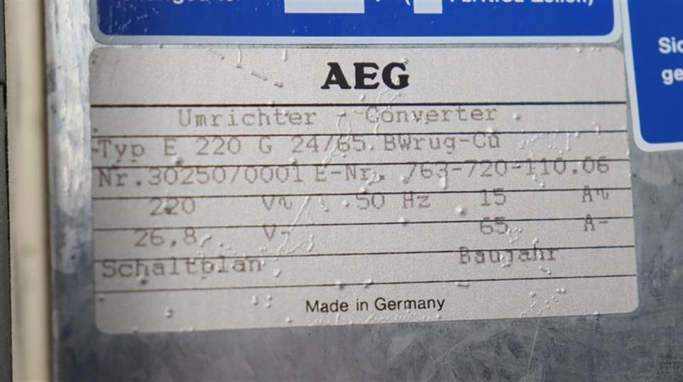 AEG AC 2000 Typ E 220 G 24/65 BWrug-Cu 220V TOP ZUSTAND
