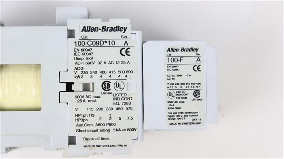 Allen-Bradley 100-C09D*10 Ser A  + 100-F Motorschutzschalter Top Zustand