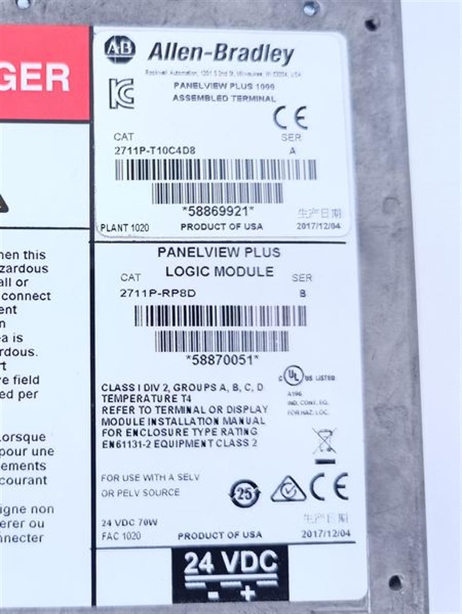 Allen Bradley PanelView 2711P-T10C4D8 2711P-RDT10C + 2711P-RP8D TESTED NEUWERTIG
