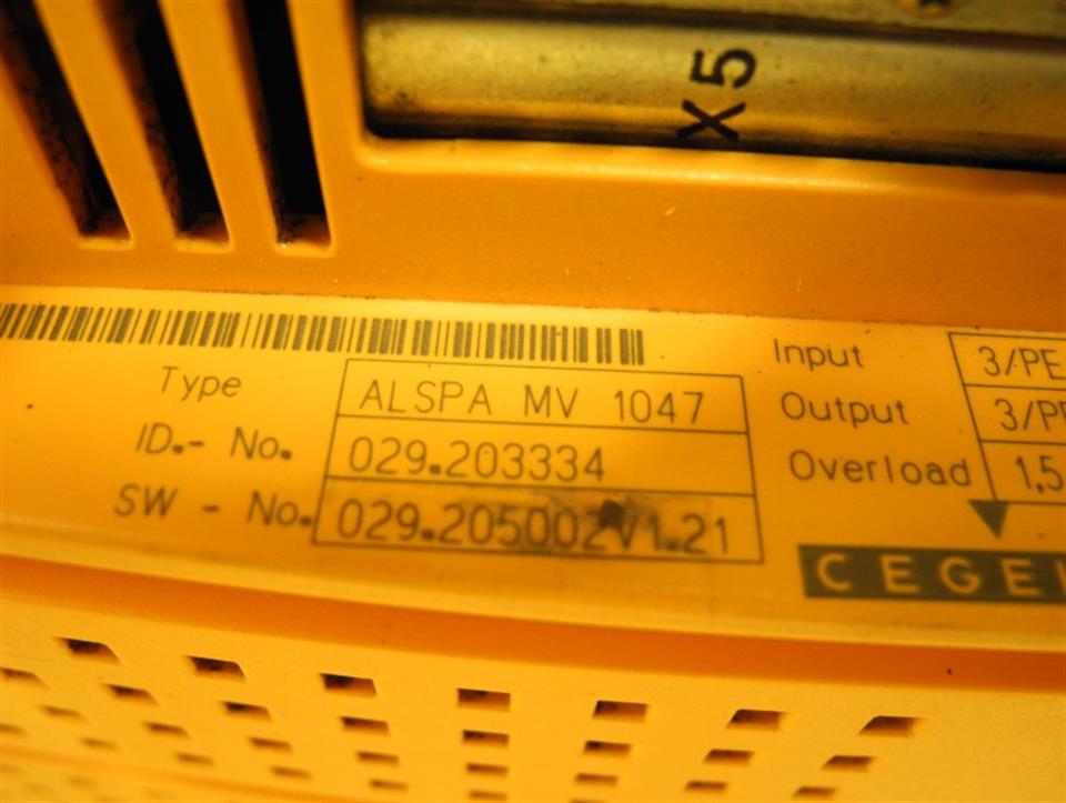 ALSTOM Cegelec Converteam Alspa MV1000 ALSPA MV 1047 400V 44,7A 22kW TESTED TOP ZUSTAND