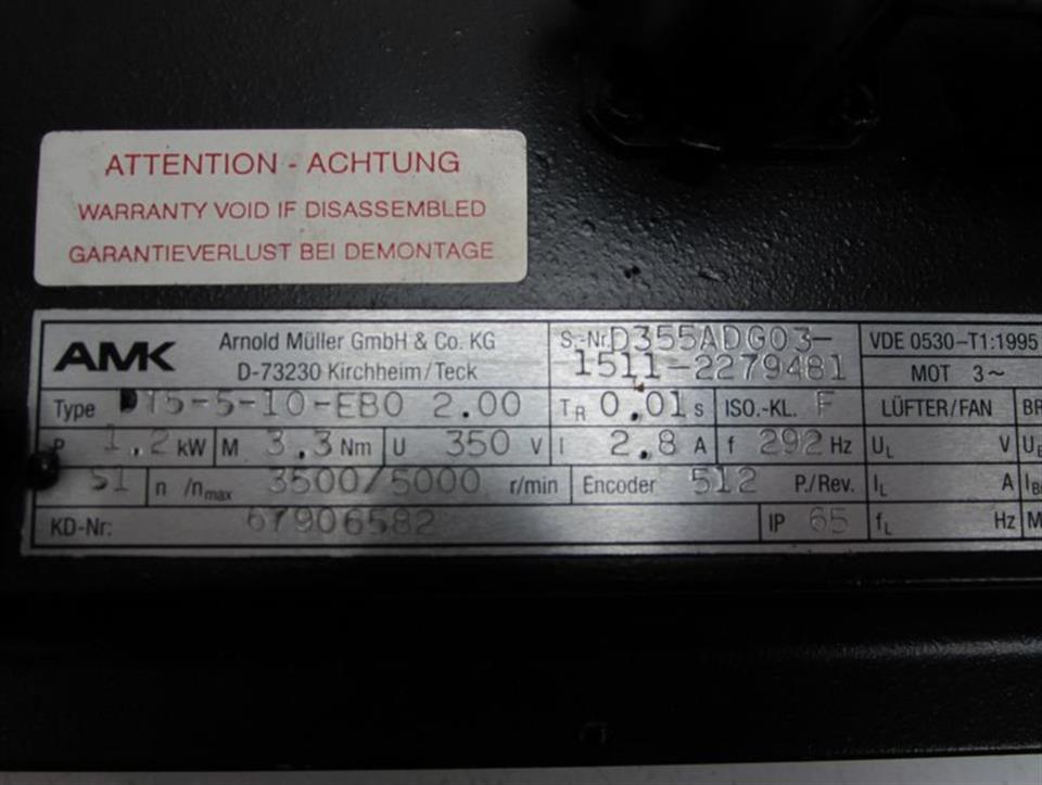 AMK DT5-5-10-EB0 2.00 Servomotor + TYP SPL90/1 UNUSED UNBENUTZT