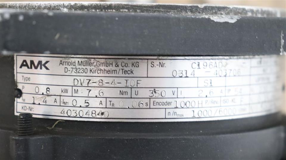 AMK Servomotor DV7-8-4-I0F n/max 1000/6000