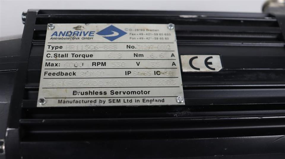 ANDRIVE HR115C6-88S SEM Brushless Servomotor + Getriebe I:8 TOP ZUSTAND