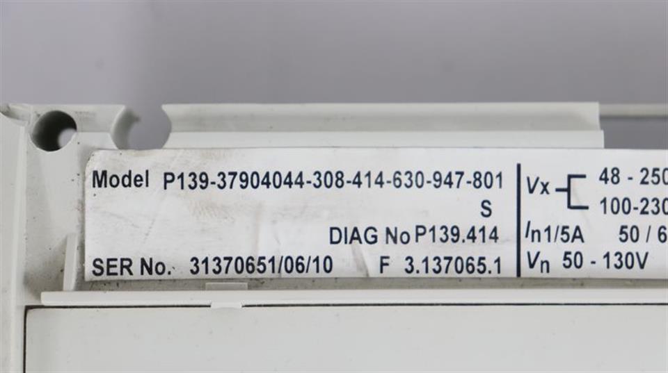 AREVA ALSTOM MICOM P139 P139-37904044-308-414-630-947-801 Bedienfeld