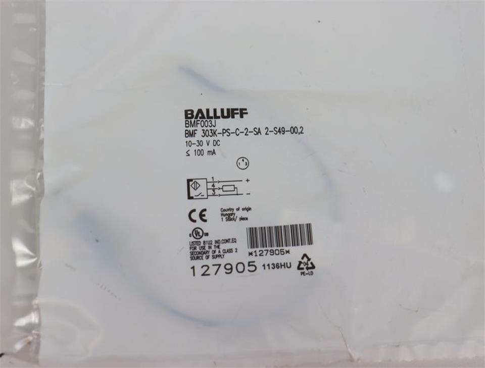 Balluff BMF003J BMF 303K-PS-C-2-SA2-S49-00,2 10-30 V DC OVP & VERSIEGELT