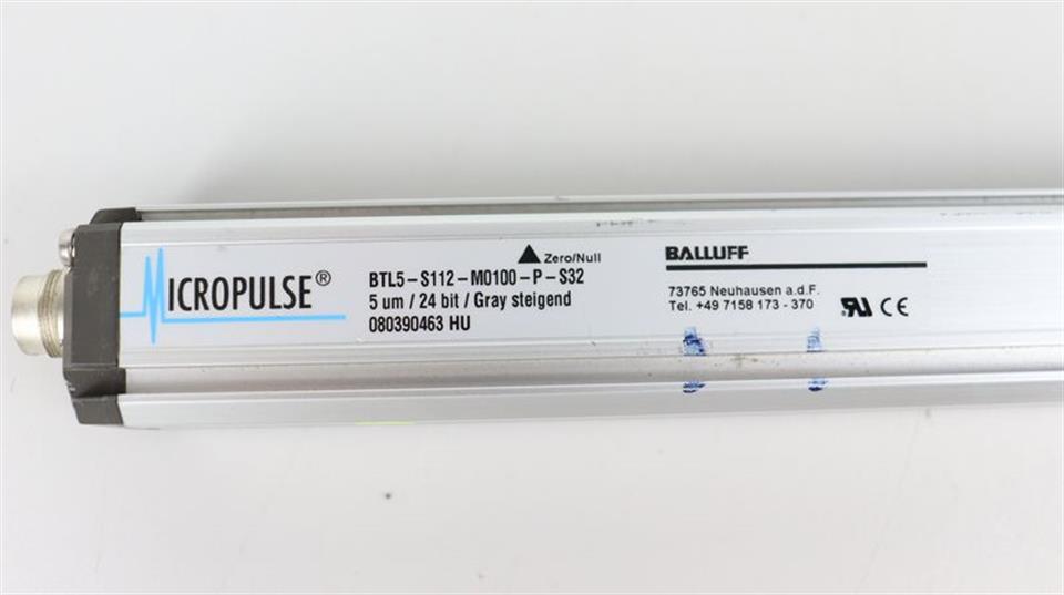 Balluff BTL5-S112-M0100-P-S32 Micropulse Wegaufnehmer 080390463 HU TOP ZUSTAND