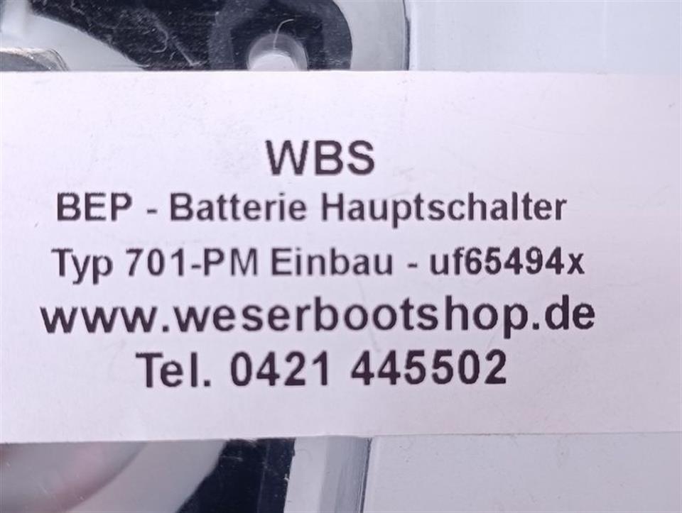 BEP Marine Contour Battery Switch 701 - PM UNUSED