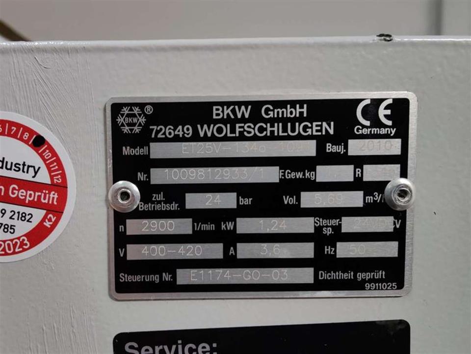 BKW Industriekühler ET25V-134a-1091 Eintauch-Rückkühlaggregat Chiller TESTED