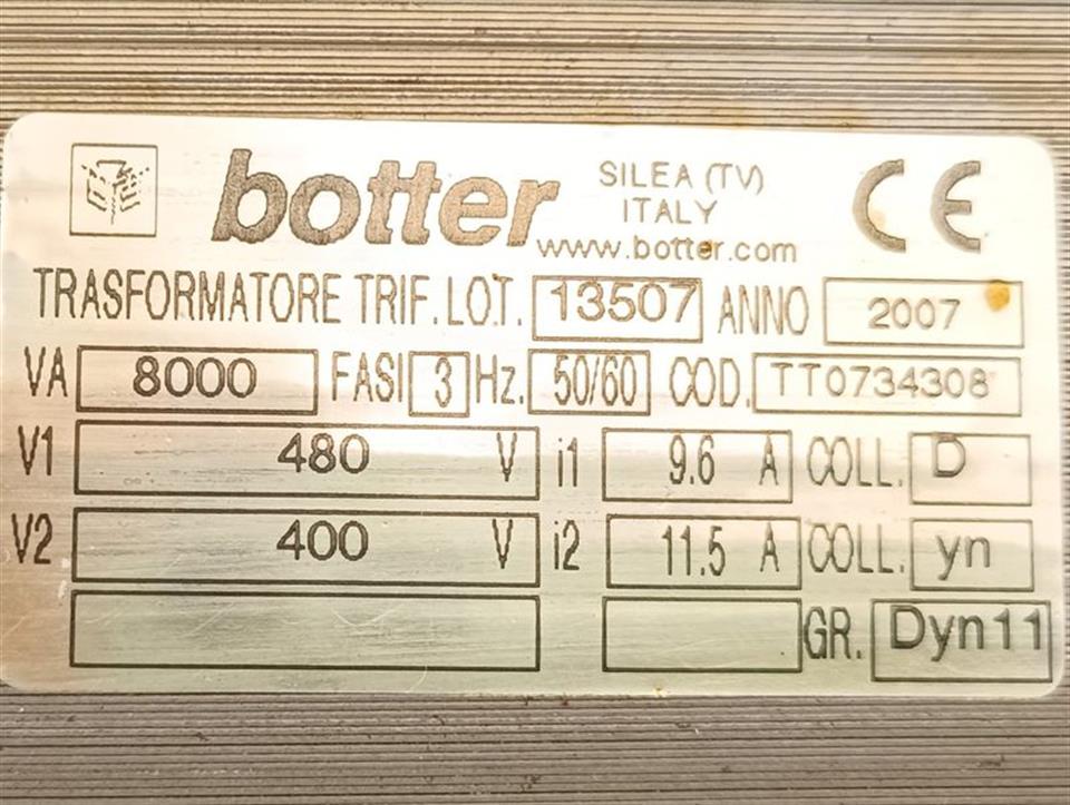 BOTTER Transformatore Trif. Lot. 13507 Gr. Dyn11 UNUSED