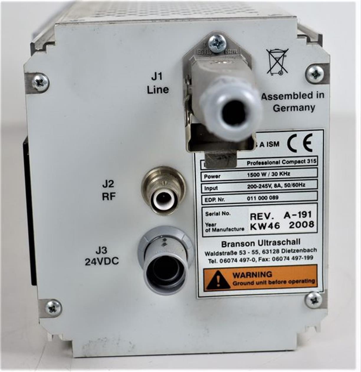 BRANSON Ultrasonic Professional Compact 315 TESTED & NEW