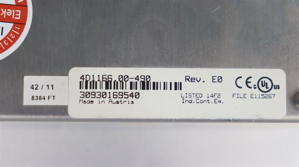 B&R Panel 4D1166.00-490 REV. E0 TESTED & NEUWERTIG