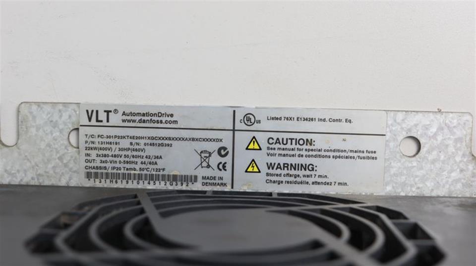 Danfoss FC-301P22KT4E20H1XGCXXXSXXXXAXBXCXXXXDX 131H6191 22kw 400V TESTED
