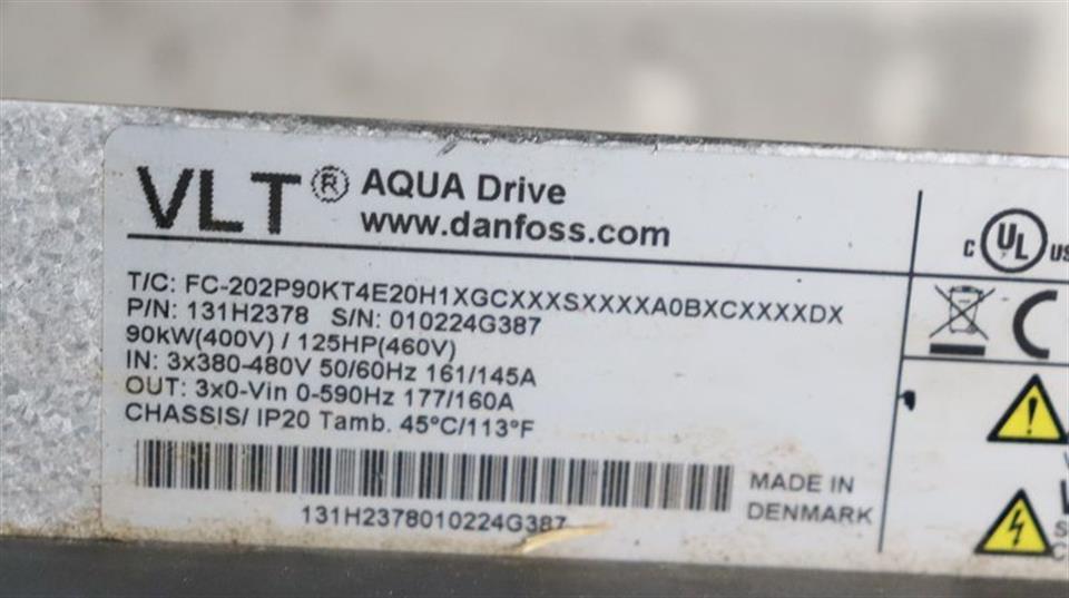 Danfoss VLT 131H2378 FC-202P90KT4E20H1 400V 90kw Profibus TESTED & TOP ZUSTAND