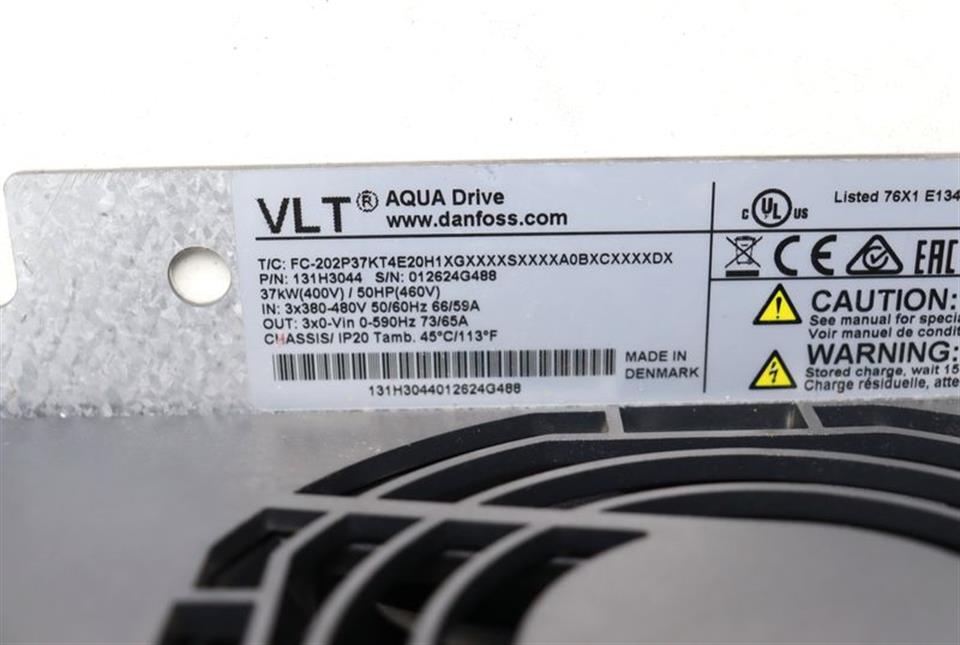 Danfoss VLT AQUA Drive FC-202P37KT4E20H1XG 37kw 400V 131H3044 TESTED NEUWERTIG