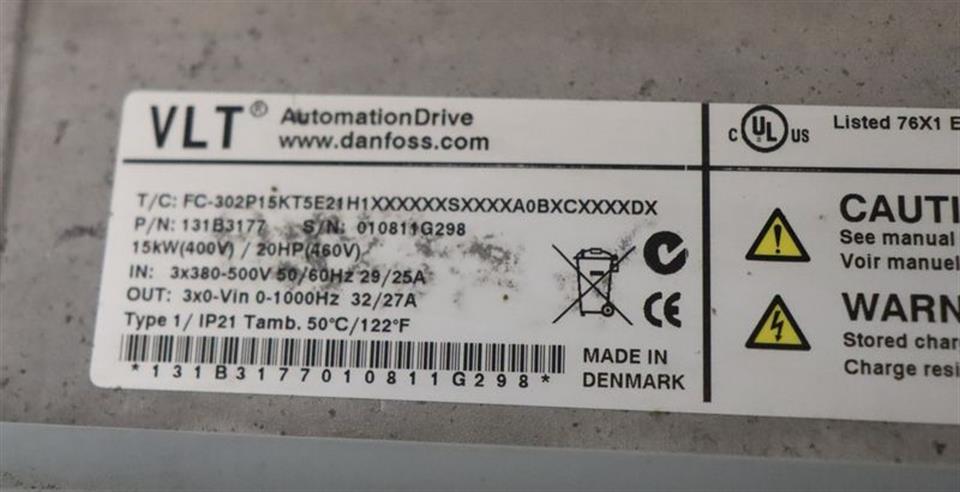 Danfoss VLT FC-302P15KT5E21H1 131B3177 15kw 400V + LCP 102 TESTED & TOP ZUSTAND