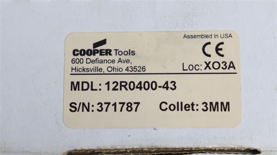 DOTCO 12R0400-43-G Druckluft-Bleistiftschleifer 60000 RPM UNUSED & OVP