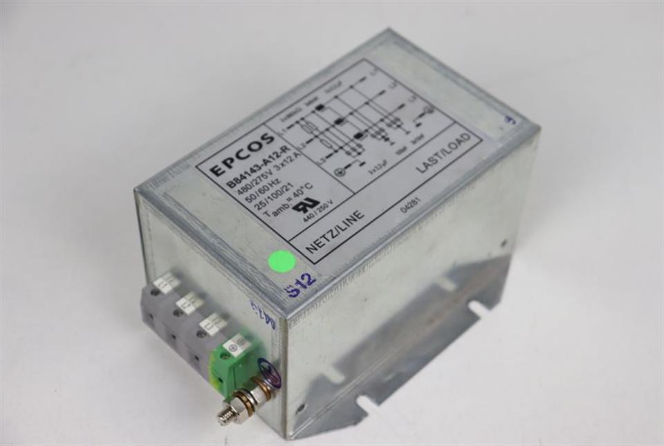 EPCOS EMV Netz Filter B84143-A12-R 480/275V 3x12A 50/60Hz 25/100/21 NEUWERTIG