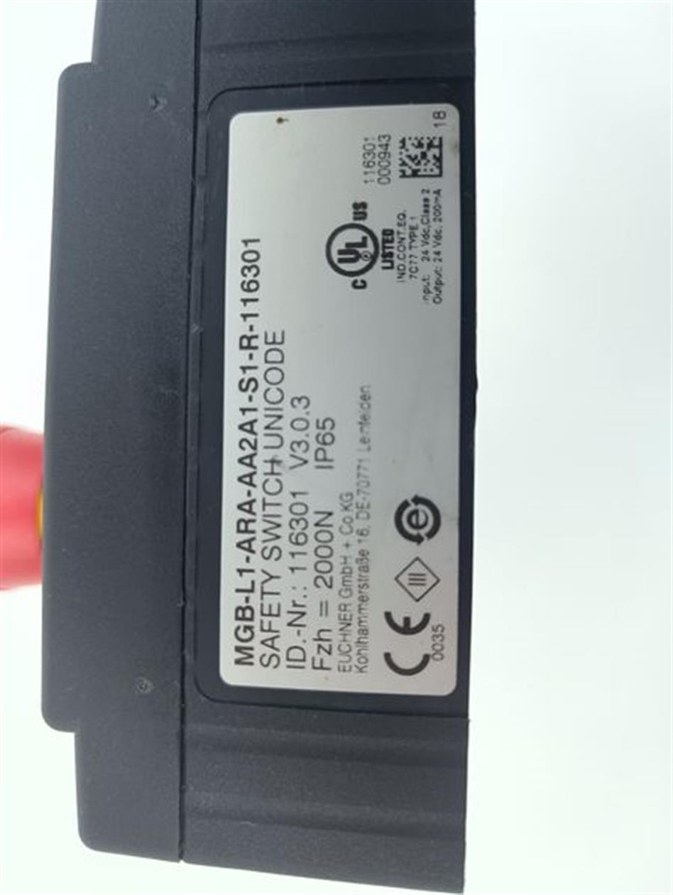 Euchner MGB-H-AA1A1-L-106619 + MGB-L1-ARA-AA2A1-S1-R-116301 TOP ZUSTAND