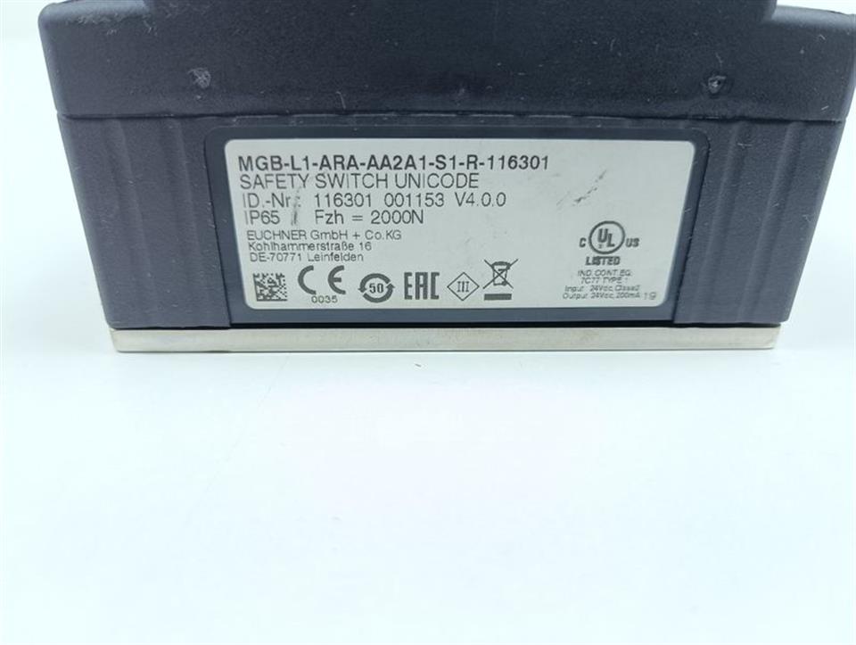 Euchner MGB-L1-ARA-AA2A1-S1-R-116301 + MGB-H-AA1A3-R-111157 NEUWERTIG