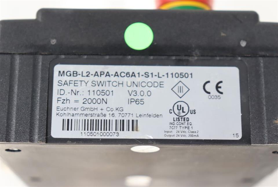 Euchner Safety Switch Unicode 110501 MGB-L2-APA-AC6A1-S1-L-110501 NEUWERTIG