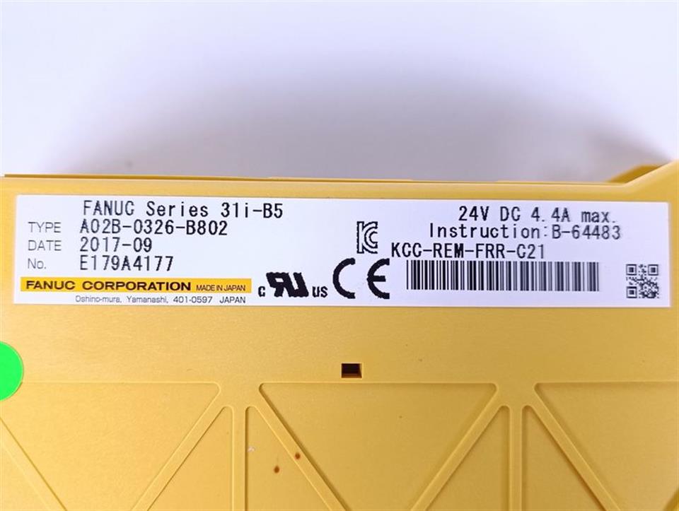 Fanuc A02B-0326-B802 31i-B5 + A16B-3200-0770 /02A + A20B8101-0770/06B NEUWERTIG