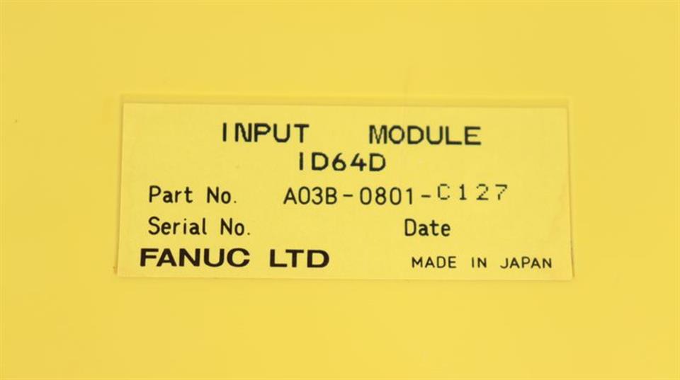 Fanuc A03B-0801-C127 ANALOG OUTPUT MODULE ID64D TOP ZUSTAND