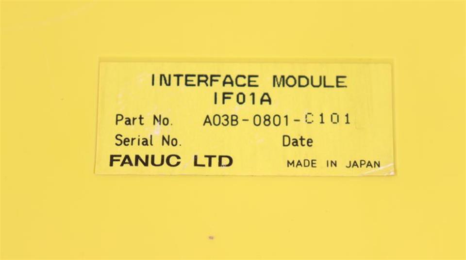Fanuc A03B-0801-C101 INTERFACE MODULE IF01A TOP ZUSTAND