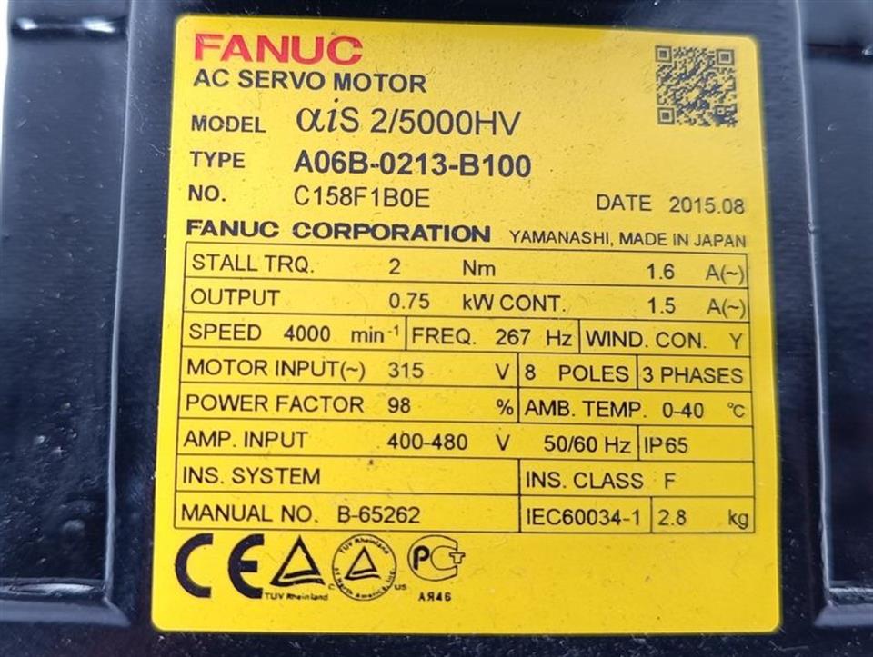 Fanuc A06B-0213-B100 4000min-1 + Pulsecoder A860-2000-T301 NEUWERTIG