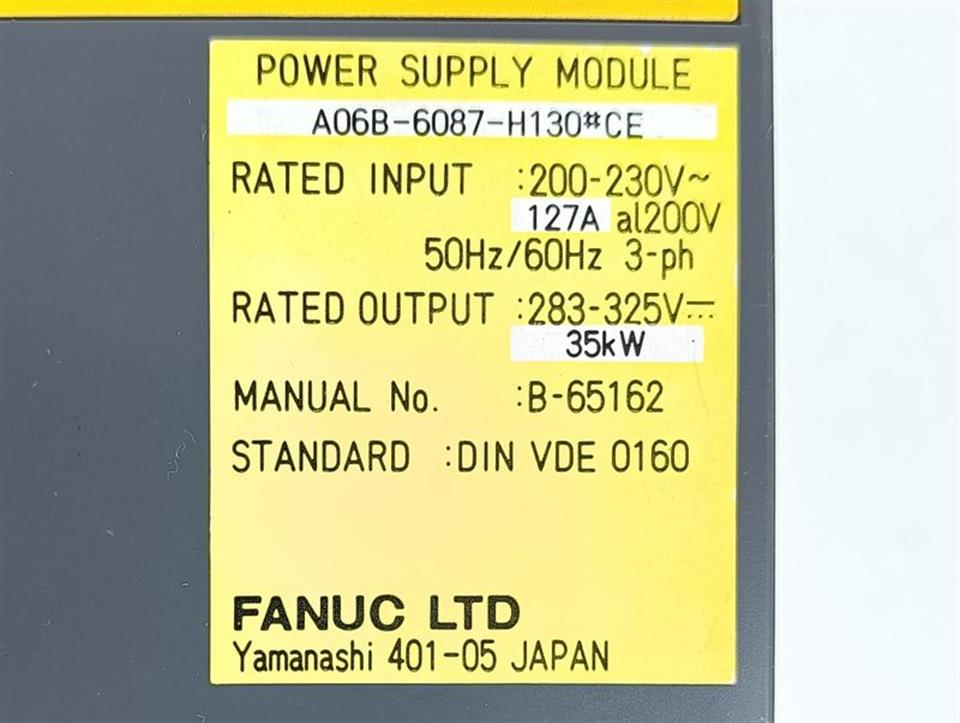 Fanuc Power Supply Module A06B-6087-H130 GENERALÜBERHOLT
