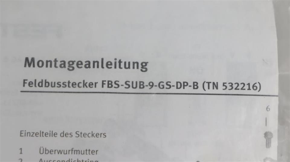 FESTO FBS-SUB-9-GS-DP-B 532216 VN07 HW 11.02 UNUSED OVP & SEALED