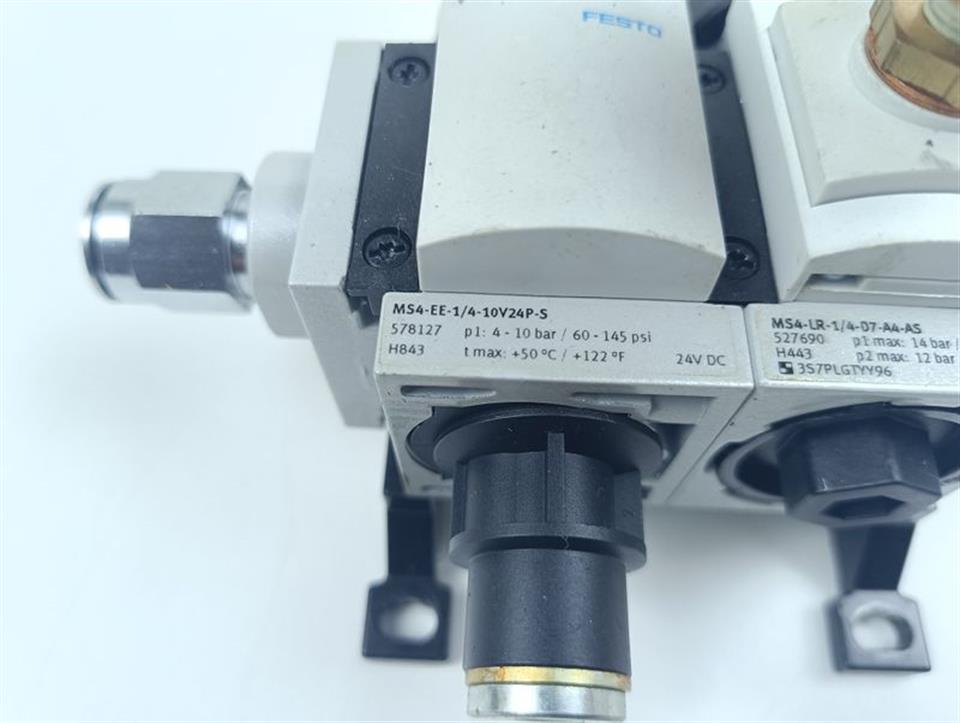 Festo MS4-EE-1/4-10V24P-S + MS4-LR-1/4-D7-A4-AS TOP ZUSTAND