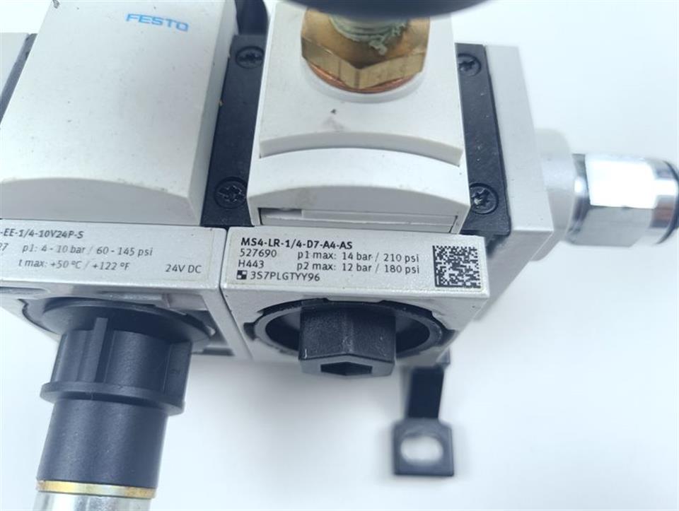 Festo MS4-EE-1/4-10V24P-S + MS4-LR-1/4-D7-A4-AS TOP ZUSTAND