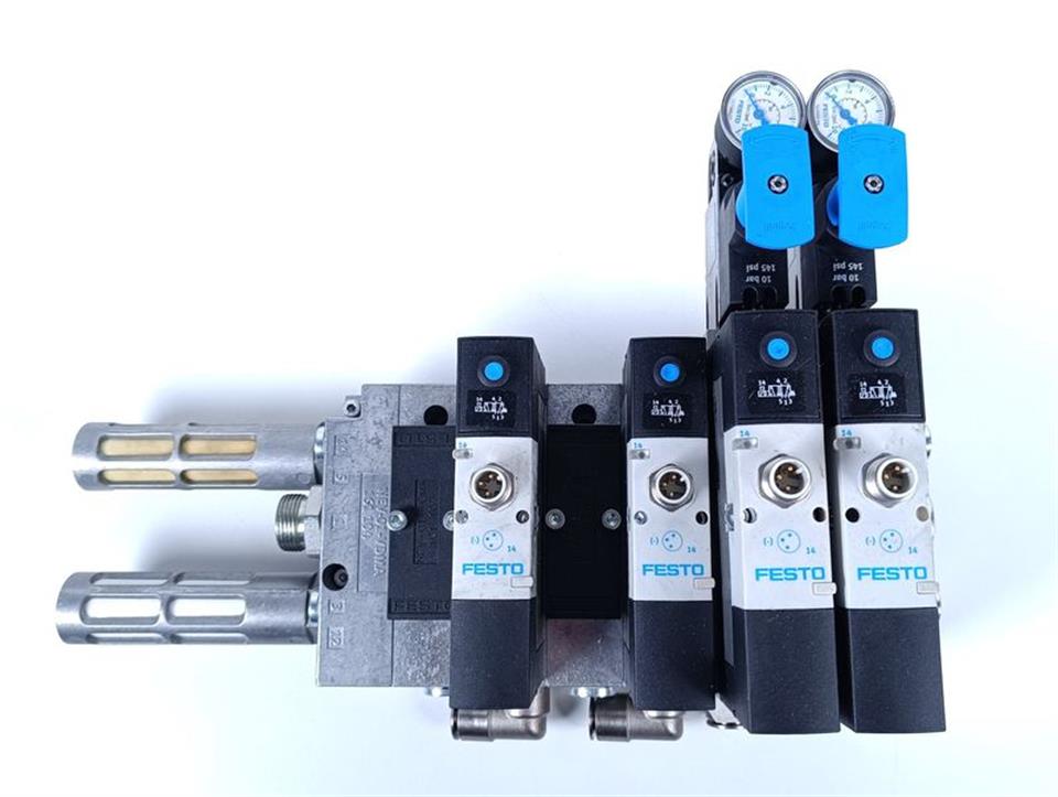 FESTO VSVA-B-M52-MH-A1-1R5L + NEV-01-VDMA + VABF-S3-1-R3C2-C-10 TOP ZUSTAND