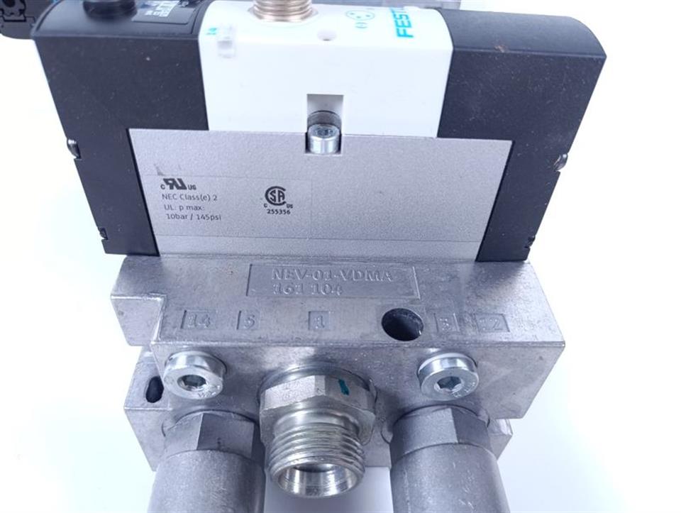 FESTO VSVA-B-M52-MH-A1-1R5L + NEV-01-VDMA + VABF-S3-1-R3C2-C-10 TOP ZUSTAND