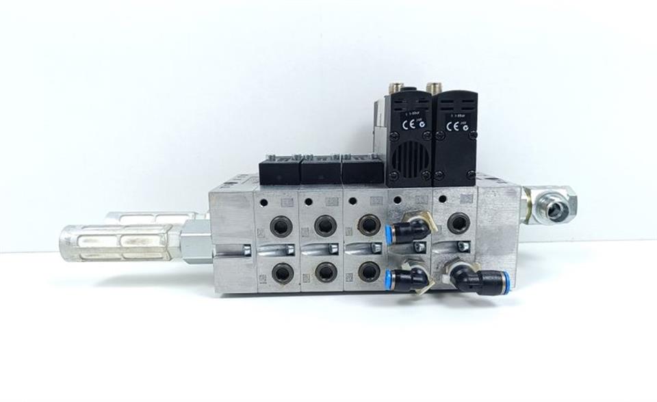 Festo VSVA-B-M52-MH-A1-1R5L + VSVA-B-B52-H-A1-1R5L Ventil + Platten TOP ZUSTAND