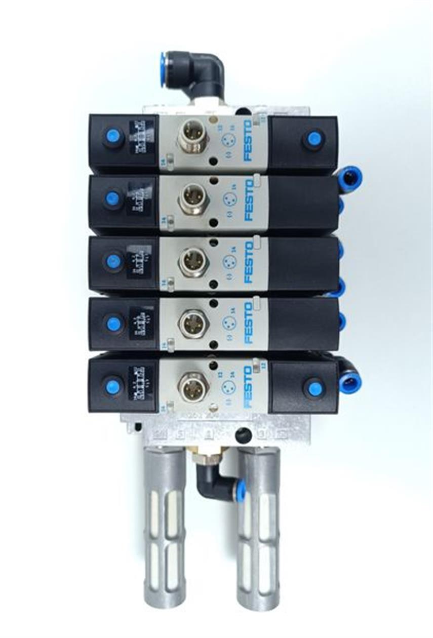 Festo VSVA-B-P53E-H-A1-1R5L + VSVA-B-M52-AH-A1-1R5L Ventil + Platten TOP ZUSTAND