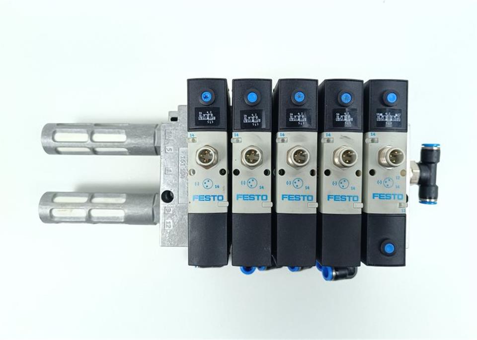 Festo VSVA-B-P53E-H-A1-1R5L + VSVA-B-M52-AH-A1-1R5L Ventilinsel TOP ZUSTAND