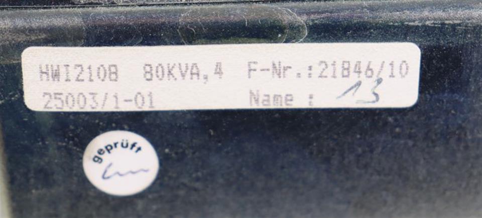 Harms+Wende HWI2108 PROFIL IQ 3x400 F-Nr.:21846/10 TOP ZUSTAND