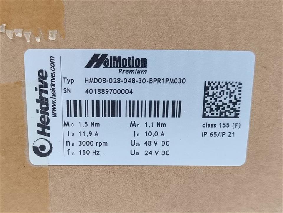 HEIDRIVE HEIMOTION HMD08-028-048-30-BPR1PM030 3000rpm 48V DC 11,9A UNUSED & OVP