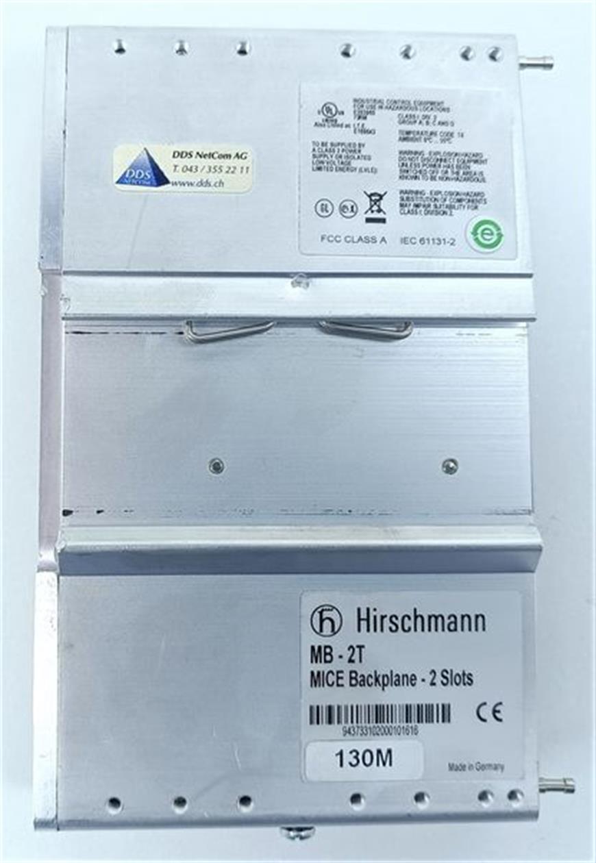 Hirschmann MB-2T MICE Backplane-2 Slots TOP ZUSTAND