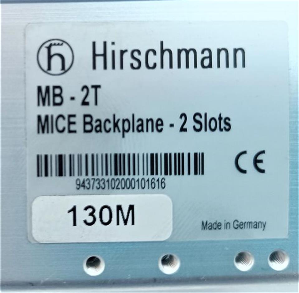Hirschmann MB-2T MICE Backplane-2 Slots TOP ZUSTAND
