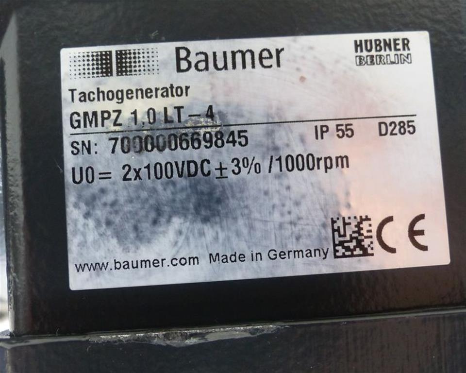 Hubner Berlin Baumer GMPZ 1,0 LT-4 Tachogenerator GMPZ1,0 LT-4 UNUSED
