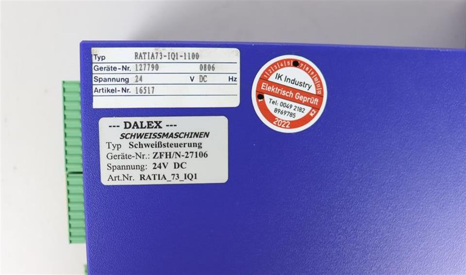 HWH Harms Wende RATIA73-IQ1-1100 Schweißsteuerung RATIA73IQ1 TESTED TOP ZUSTAND