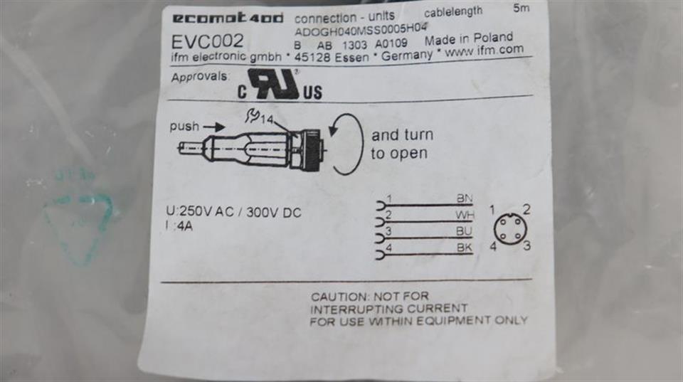 IFM ELECTRONIC EVC002 ECOMAT 400 CONNTECTION - UNITS UNUSED OVP