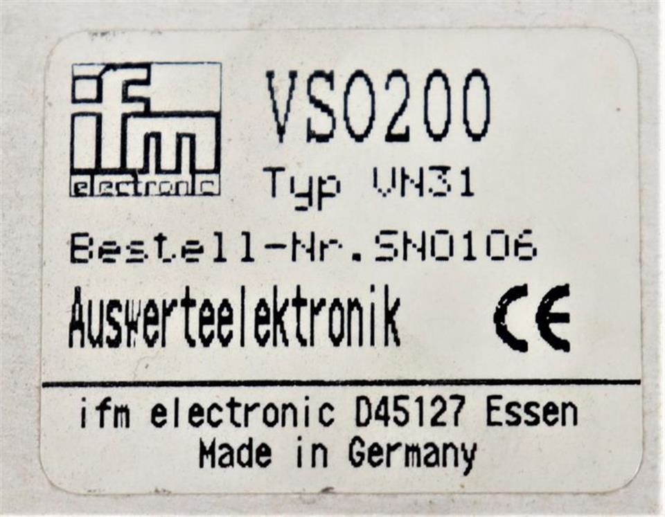 ifm electronic VS0200 Typ VN31 Auswerteeinheit Strömungswächter UNUSED & OVP