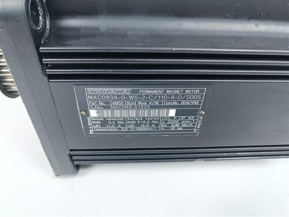Indramat Servomotor MAC093A-0-WS-2-C/110-A-0/S005 TESTED TOP ZUSTAND